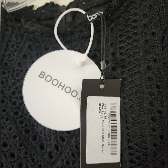 Boohoo Black Lace Midi Dress - Picture 5 of 5
